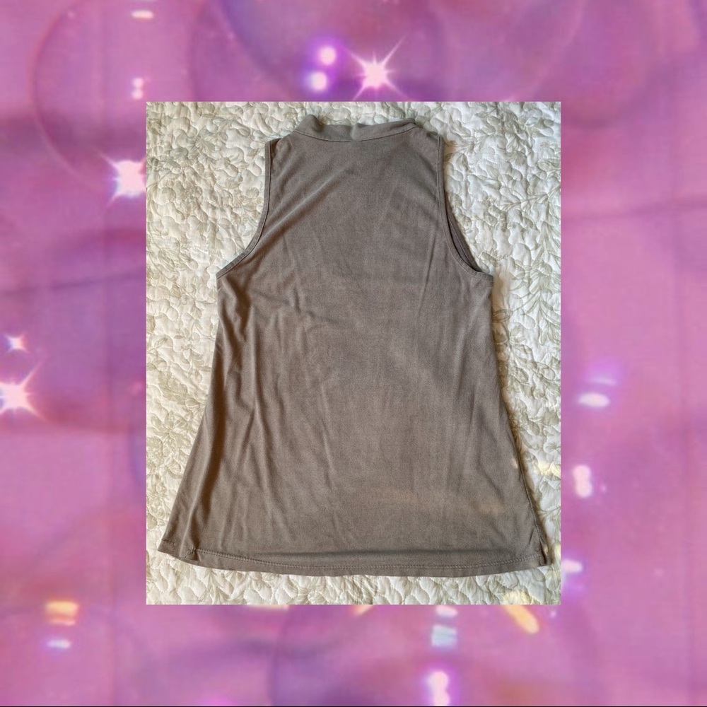 Suede sleeveless top